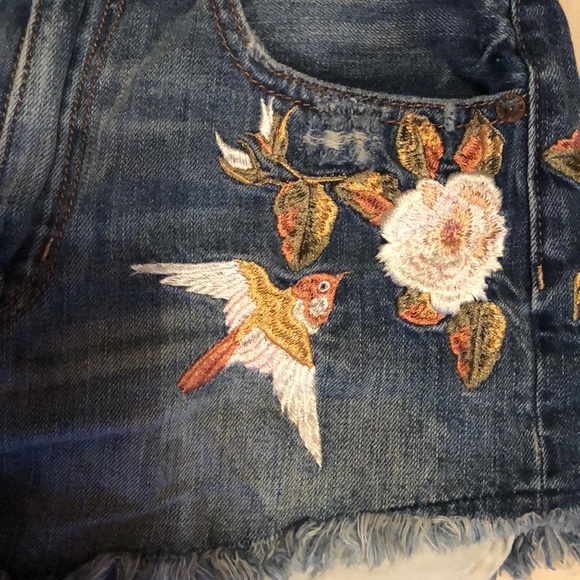 Embroidered Festival Jean Shorts - Picture 3 of 5